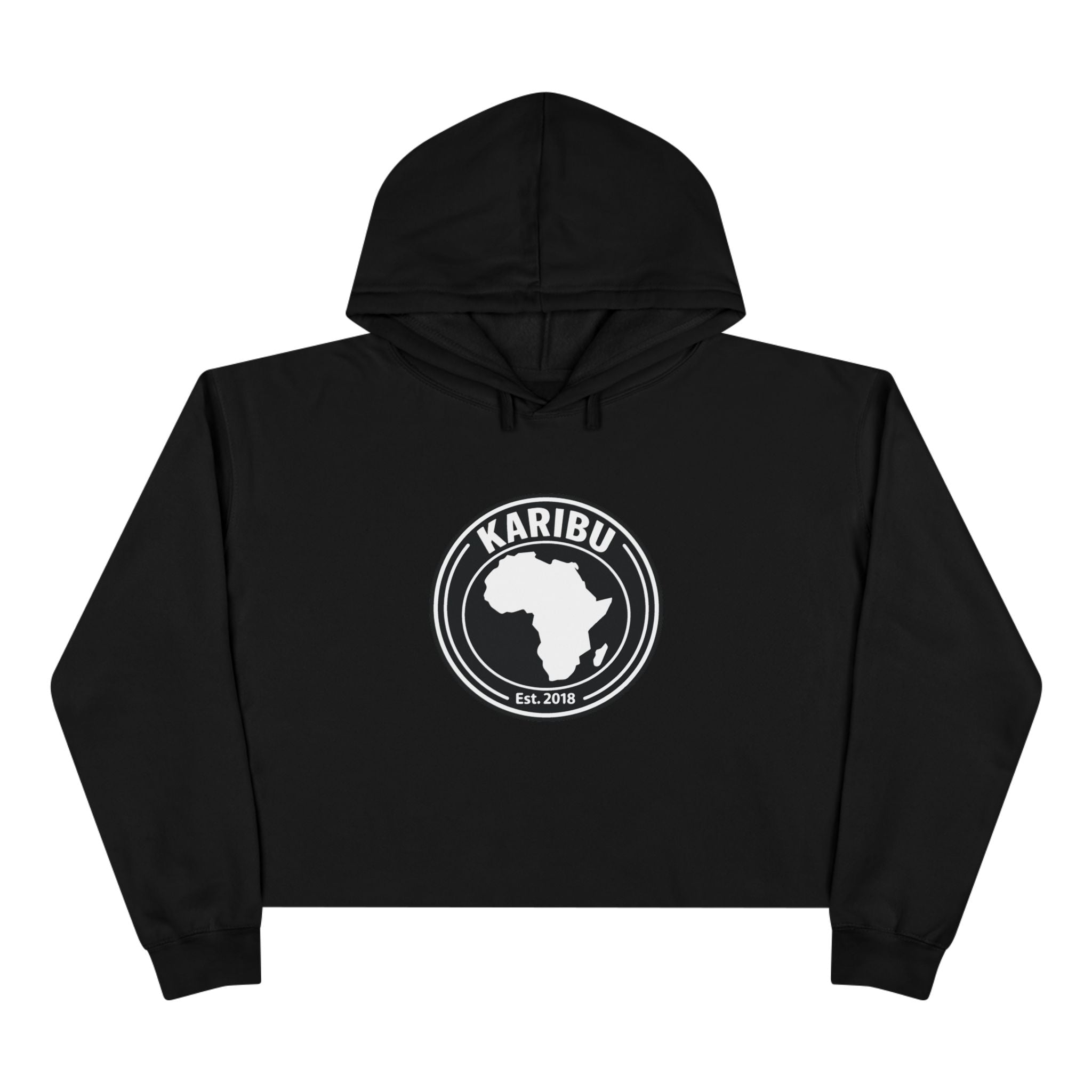 Crop Hoodie Karibu Africa Theme