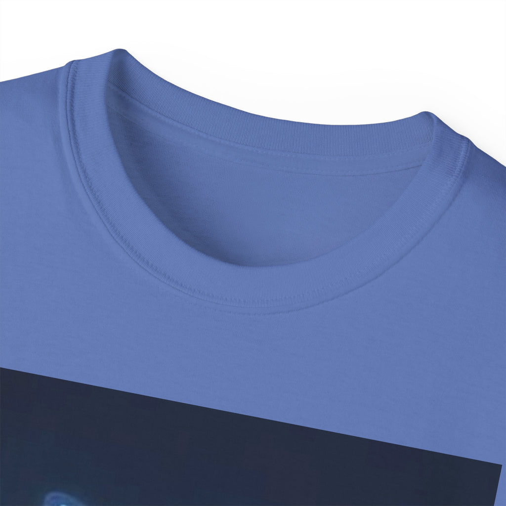 Mystic Neon Butterfly T‑Shirt — Glowing Cityscape Graphic Tee