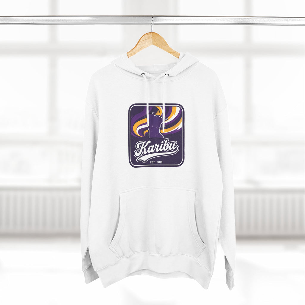 Hoodie - Karibu Retro Wave Logo Fleece Hoodie