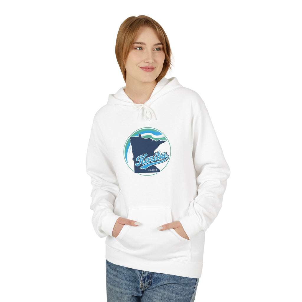 Retro Surf Whale Hoodie — 'Find the Way' Ocean Graphic Pullover