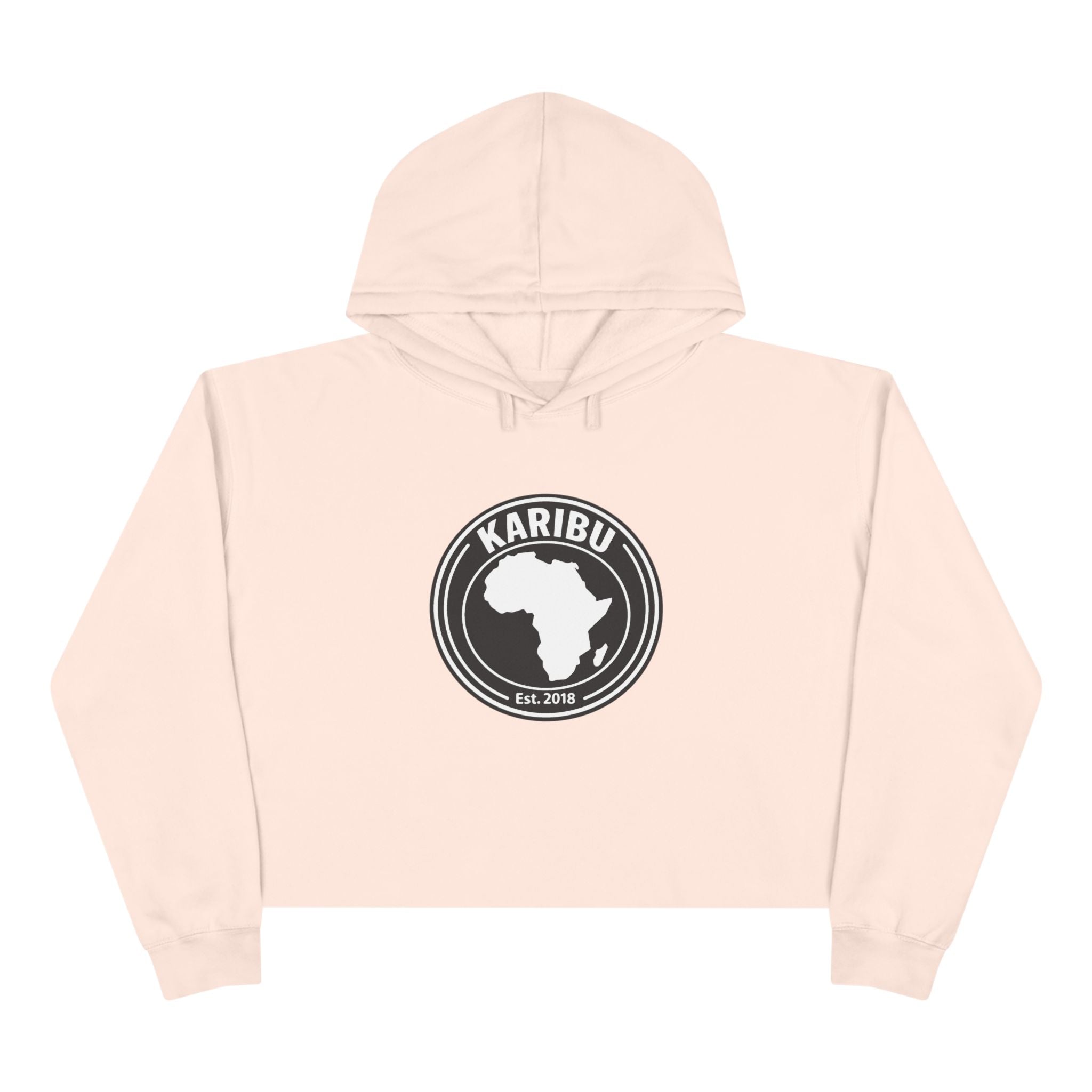 Crop Hoodie Karibu Africa Theme
