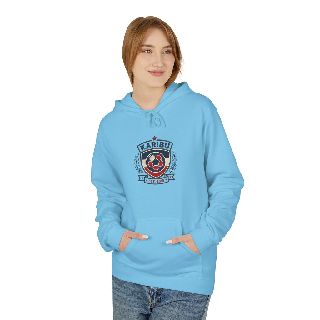 Karibu Crest Hoodie — African Welcome Emblem Pullover