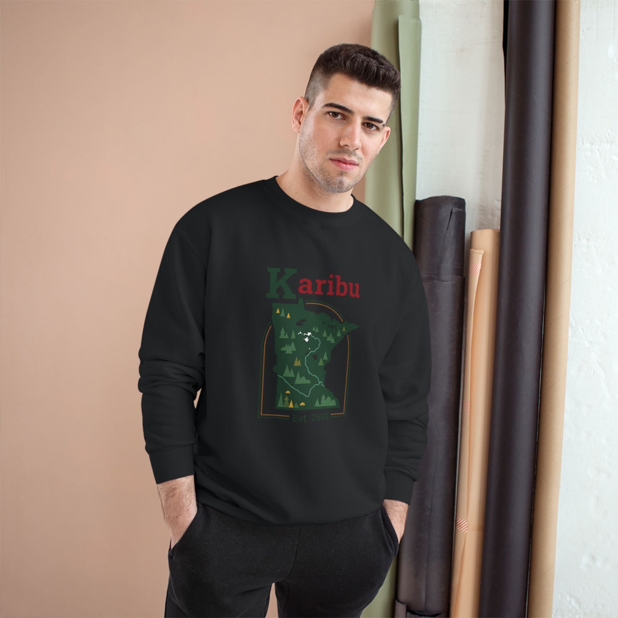 Sweatshirt — Karibu Minnesota Graphic Crewneck (Est. 2018)