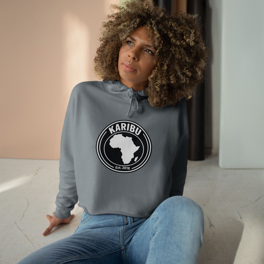 Crop Hoodie Karibu Africa Theme