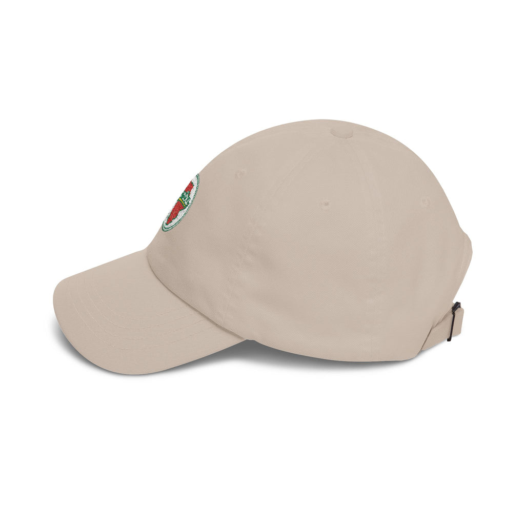Dad Cap — Retro Strawberry 'Karibu' Embroidered Baseball Hat