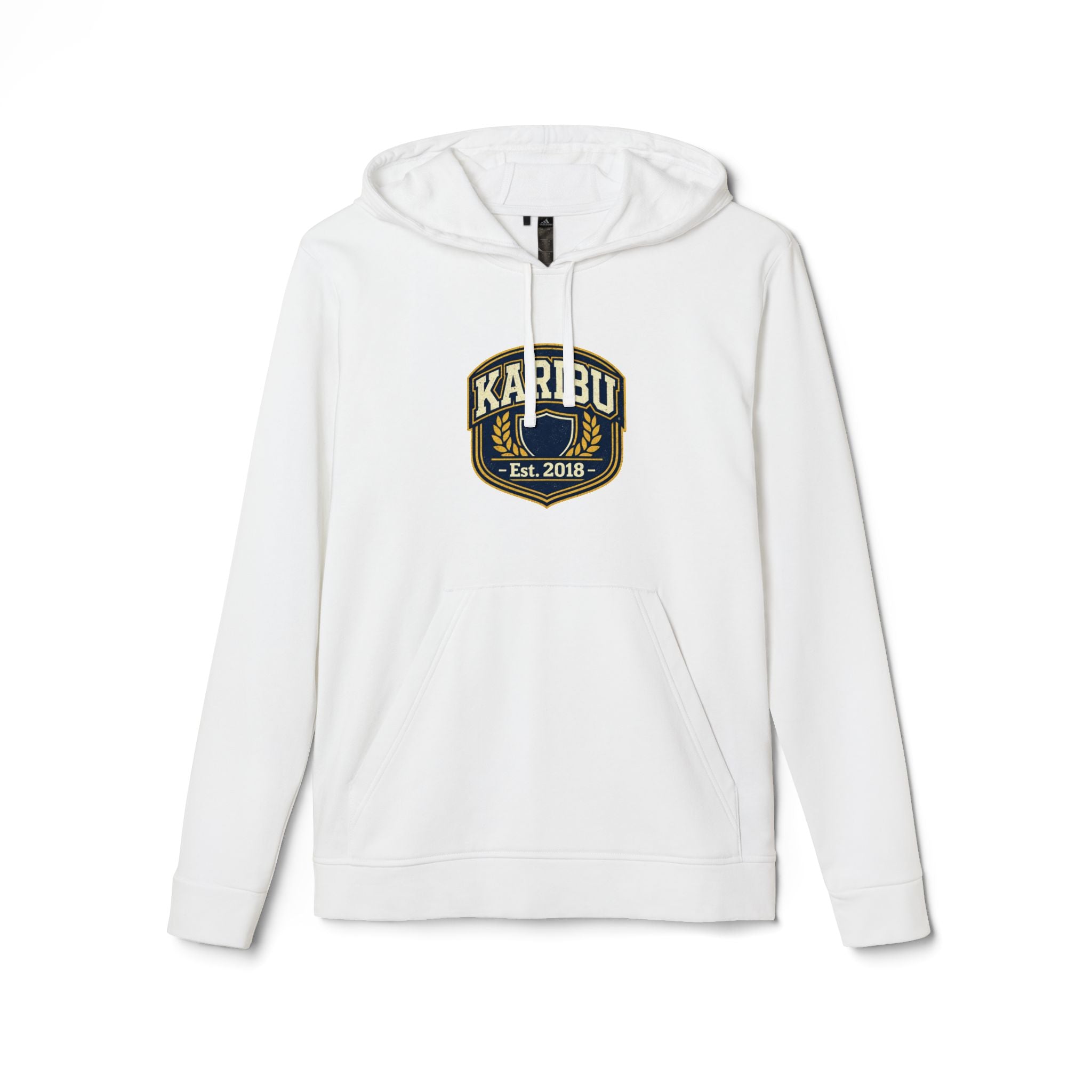 Karibu Est. 2018 Hoodie – Retro Patch Logo Fleece Hoodie