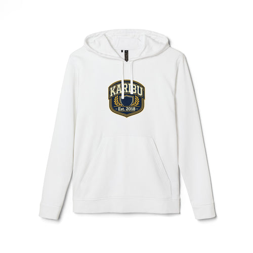 Karibu Est. 2018 Hoodie – Retro Patch Logo Fleece Hoodie