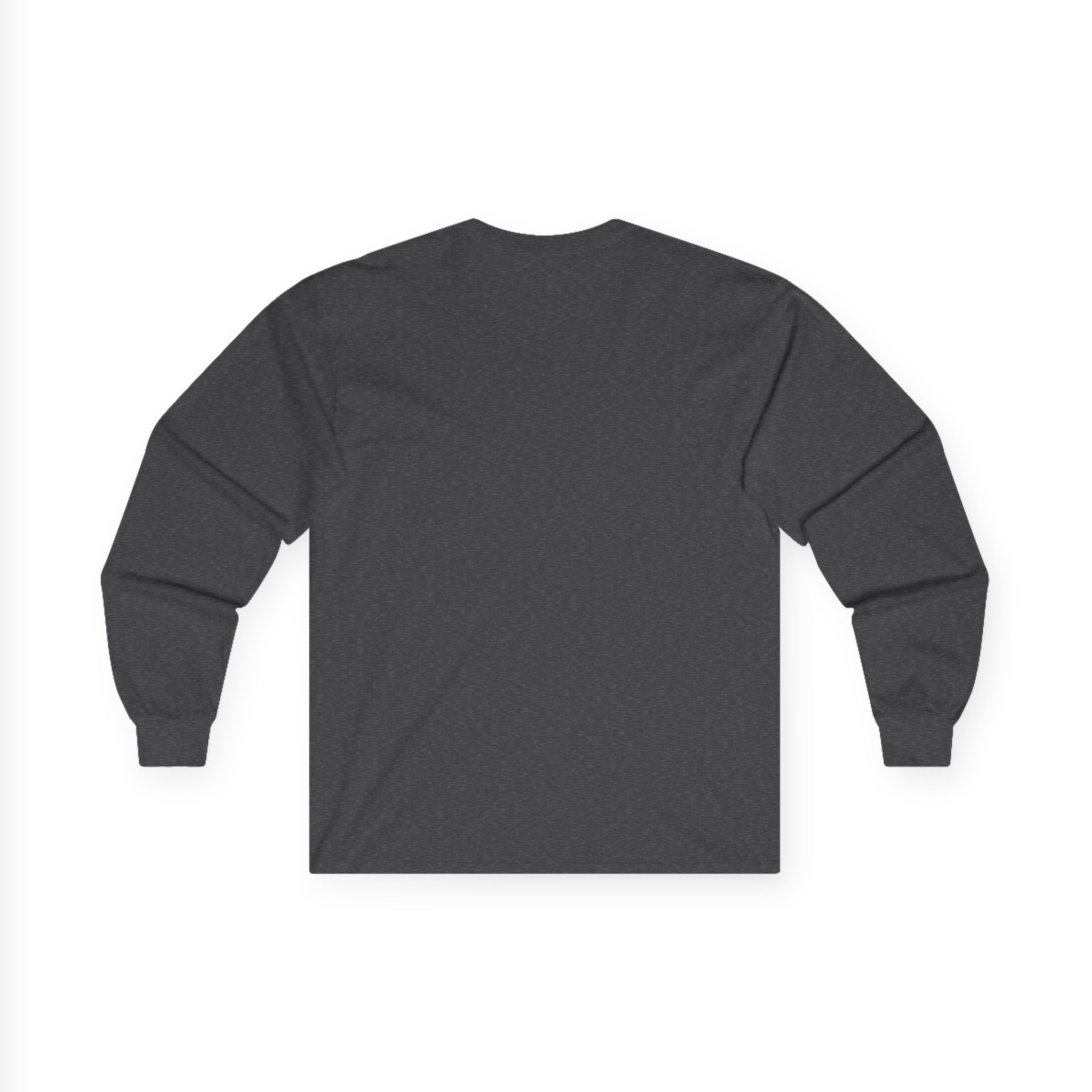 Optical Wave Long Sleeve Tee — Black Grid Illusion Design