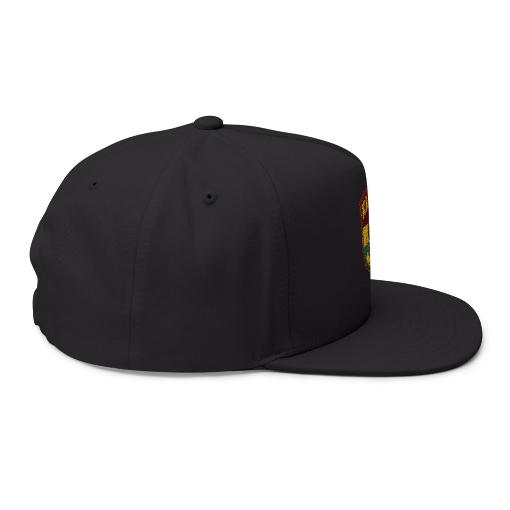 Karibu Embroidered Flat Bill Cap — African Safari Patch Snapback