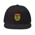 Karibu Embroidered Flat Bill Cap — African Safari Patch Snapback