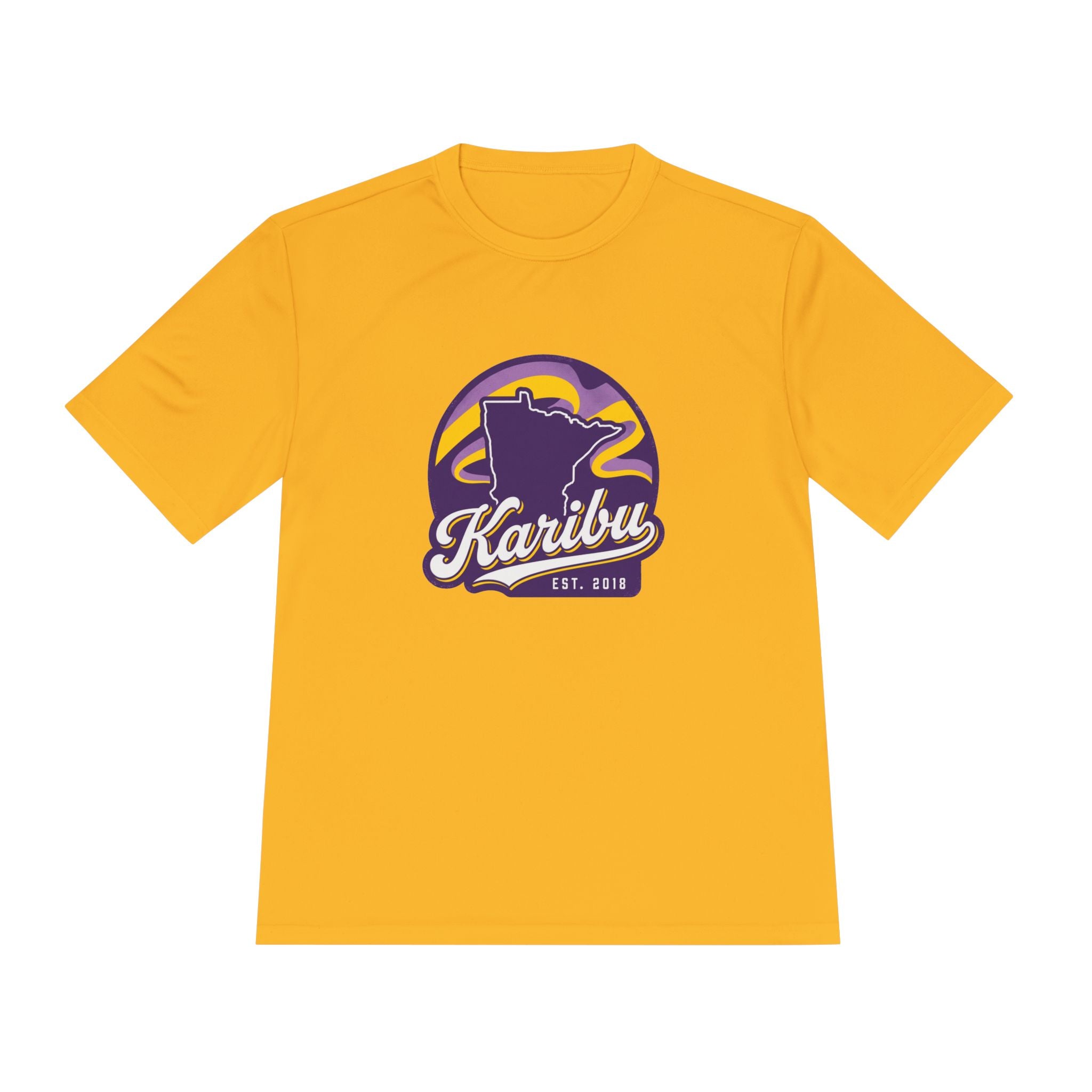 Karibu Minnesota Tee — Retro State Logo Moisture-Wicking Shirt
