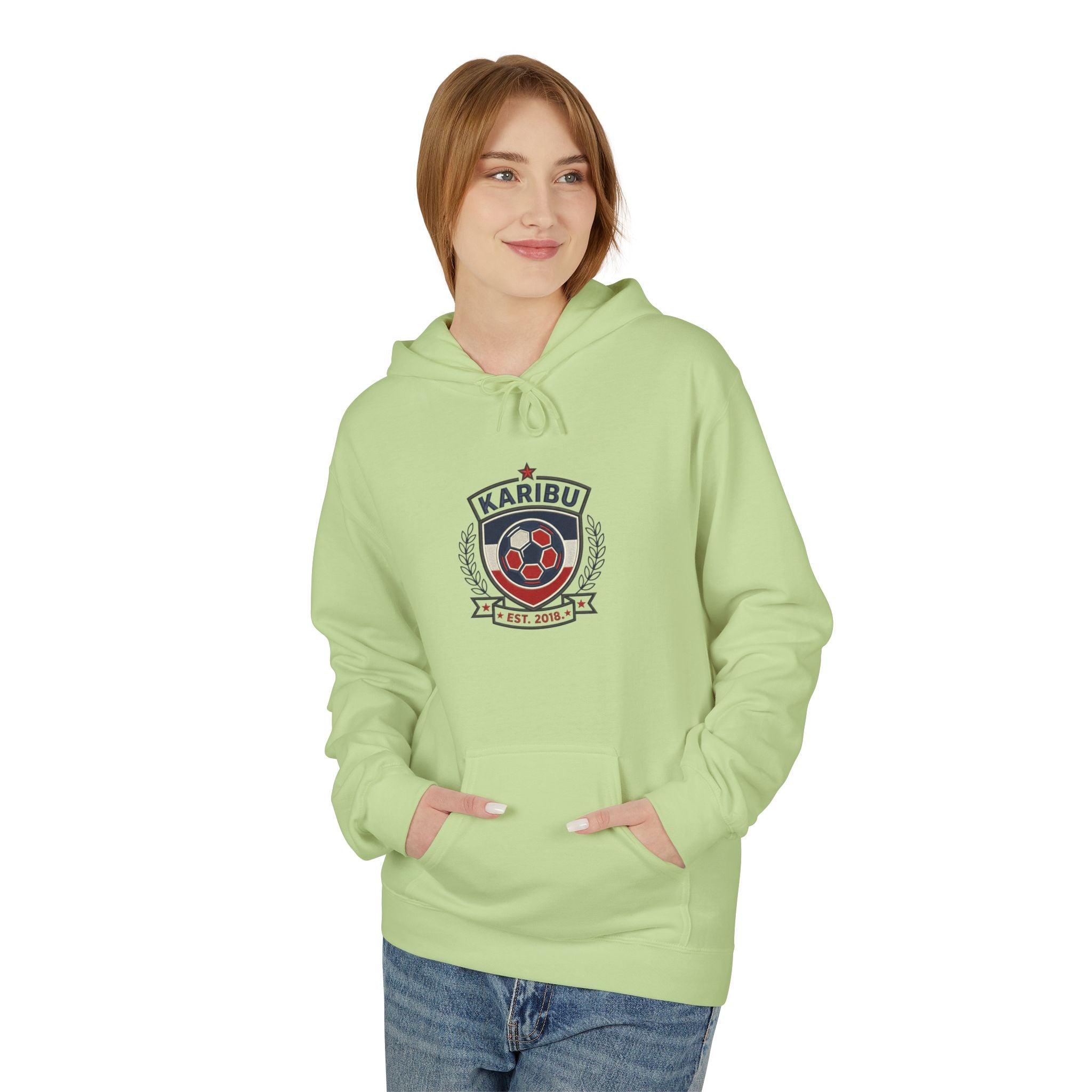Karibu Crest Hoodie — African Welcome Emblem Pullover