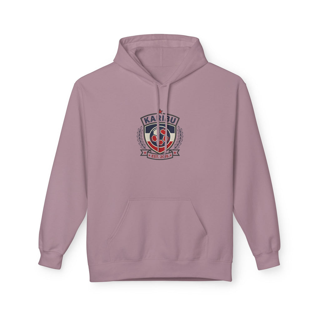 Karibu Crest Hoodie — African Welcome Emblem Pullover