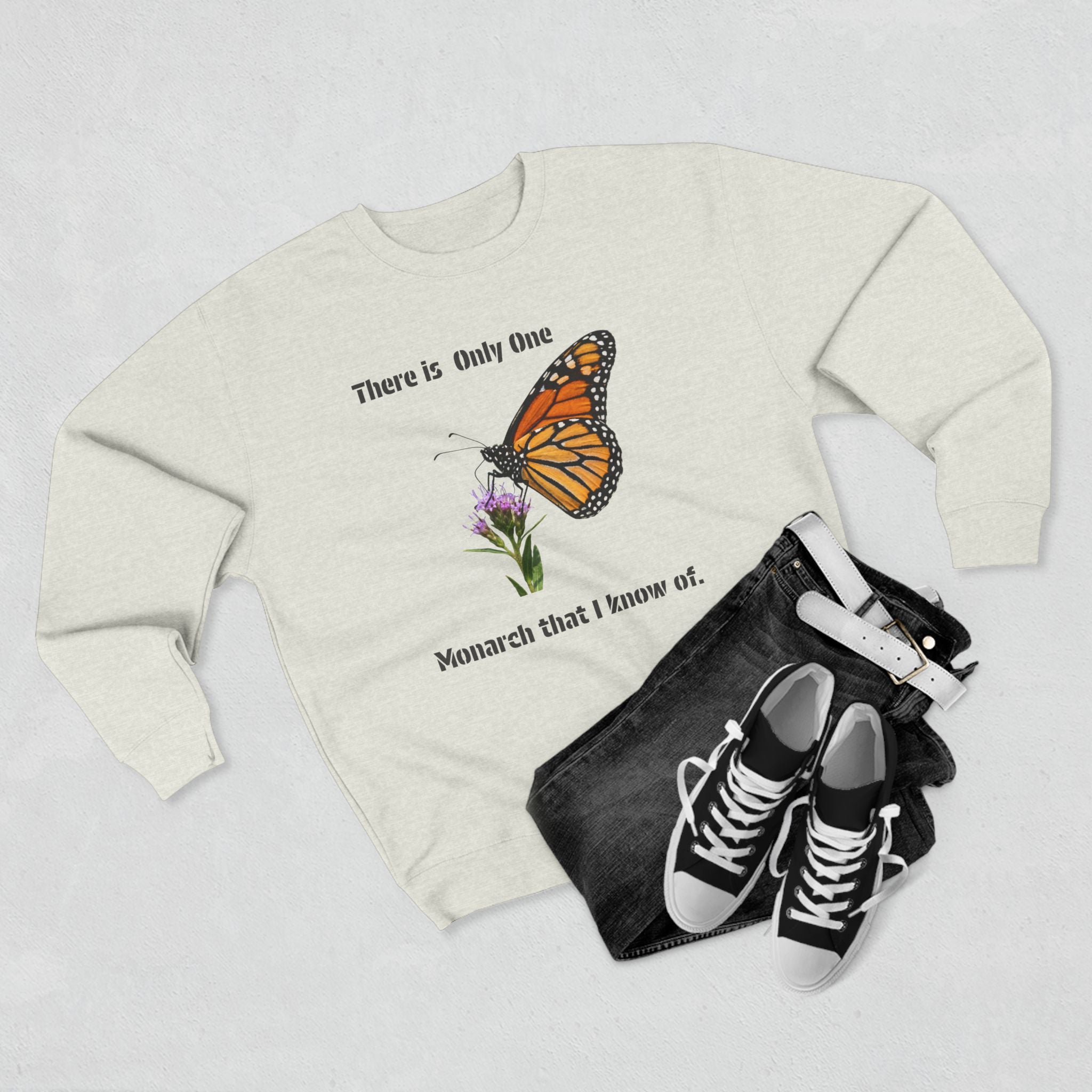 Monarch That I Know Of Sweatshirt — Butterfly Garden Crewneck