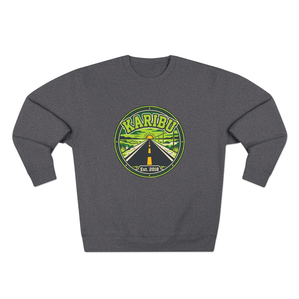 Karibu Roadtrip Crewneck Sweatshirt — Vintage Adventure Travel Graphic