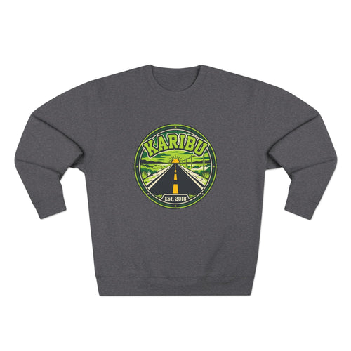 Karibu Roadtrip Crewneck Sweatshirt — Vintage Adventure Travel Graphic