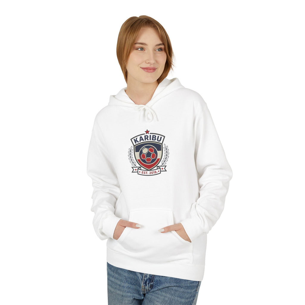 Karibu Crest Hoodie — African Welcome Emblem Pullover