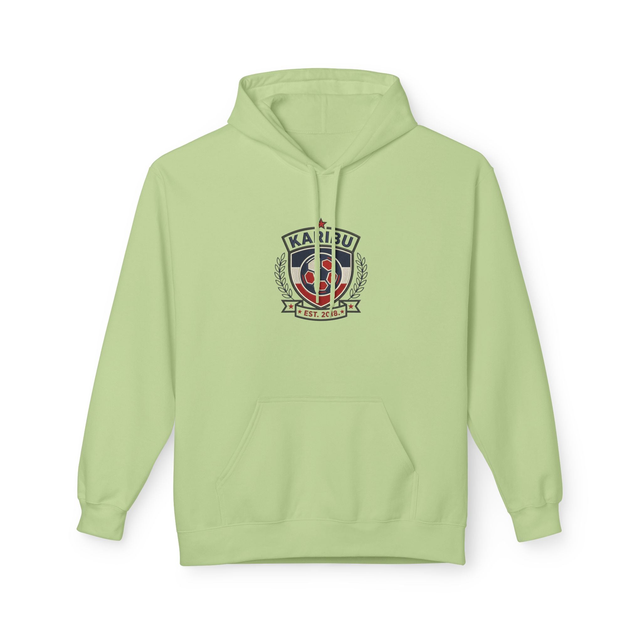 Karibu Crest Hoodie — African Welcome Emblem Pullover