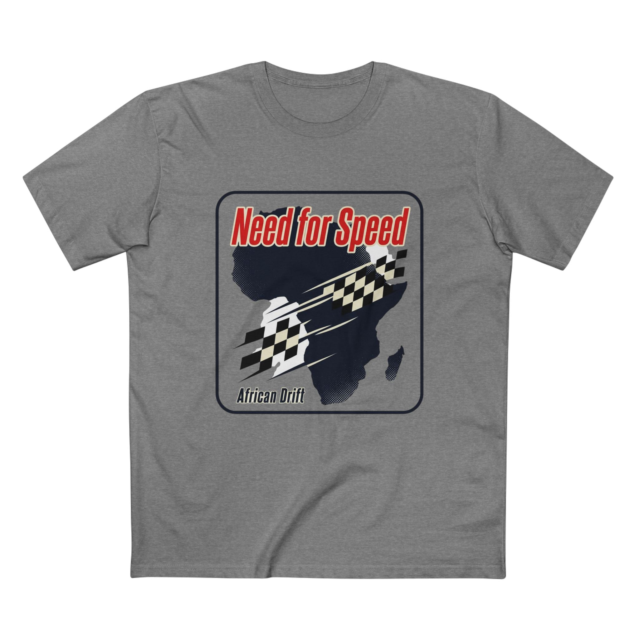 Need for Speed African Drift T‑Shirt — Racing Flag Map Graphic Tee