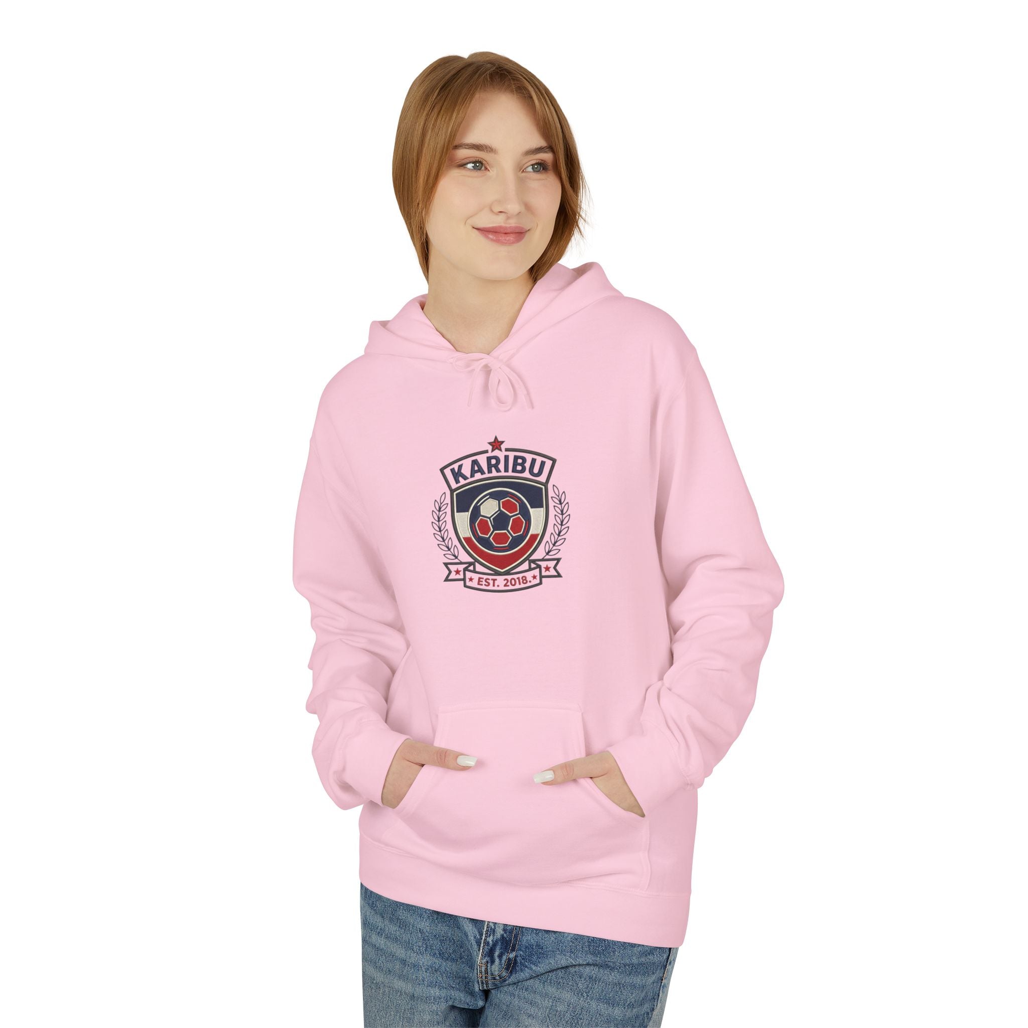 Karibu Crest Hoodie — African Welcome Emblem Pullover