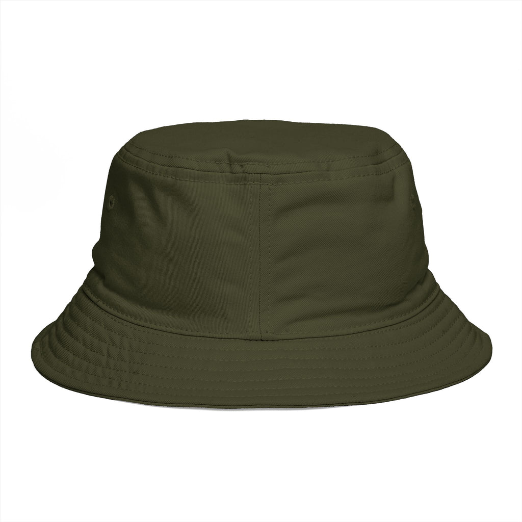 Tropical Palm Bucket Hat — Vintage Beach Sunset Design