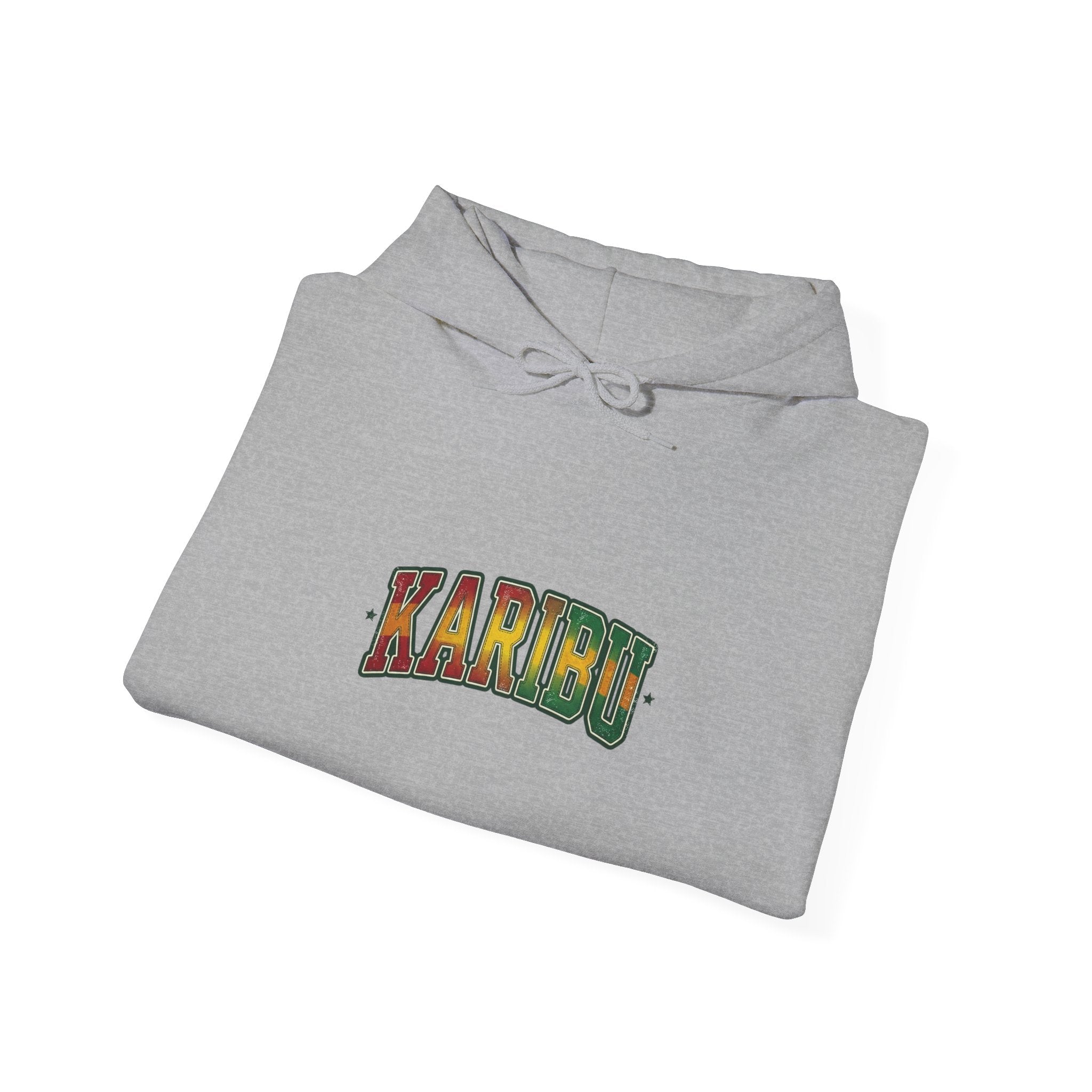 Karibu Rasta Hoodie - Welcome Swahili Graphic Hooded Sweatshirt