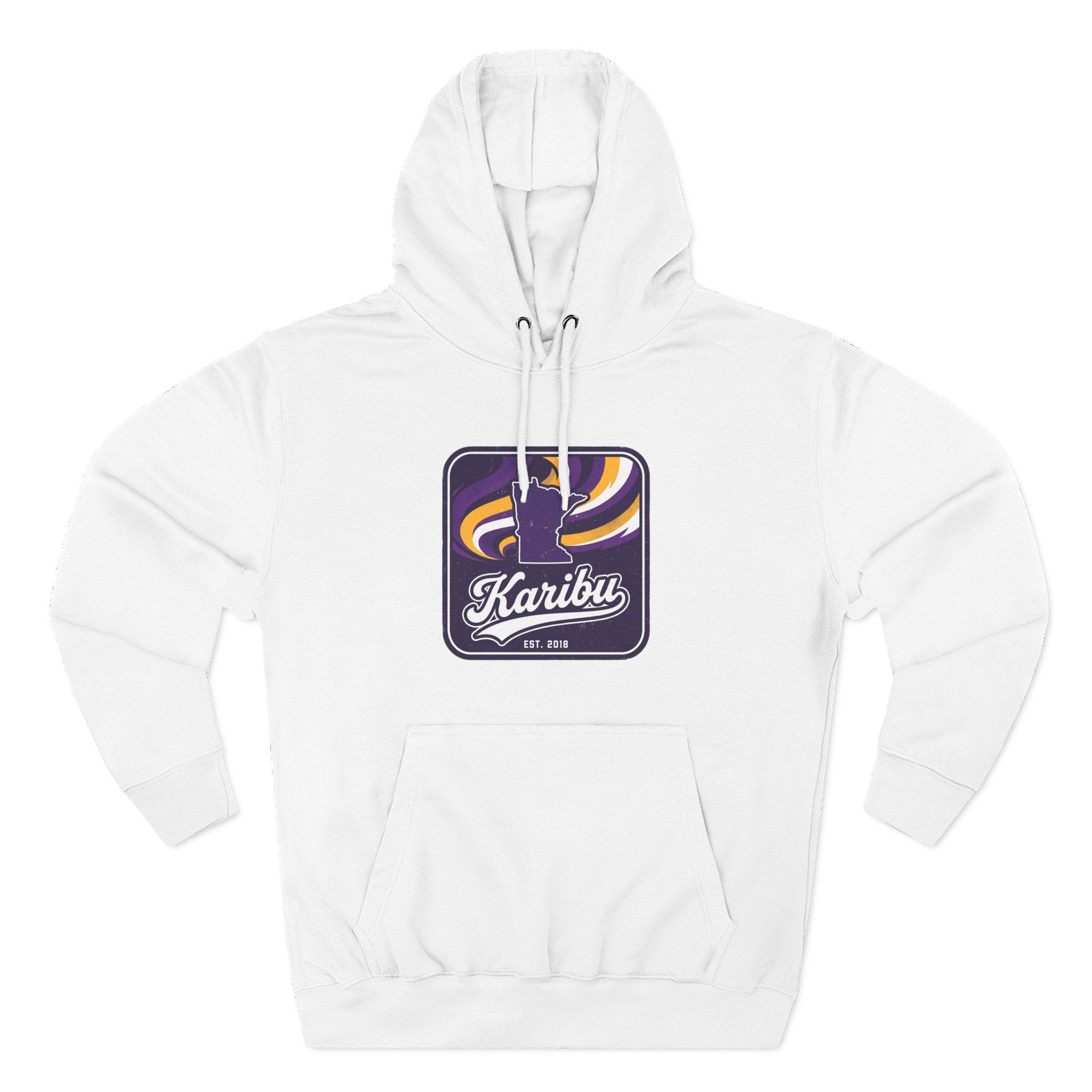 Hoodie - Karibu Retro Wave Logo Fleece Hoodie