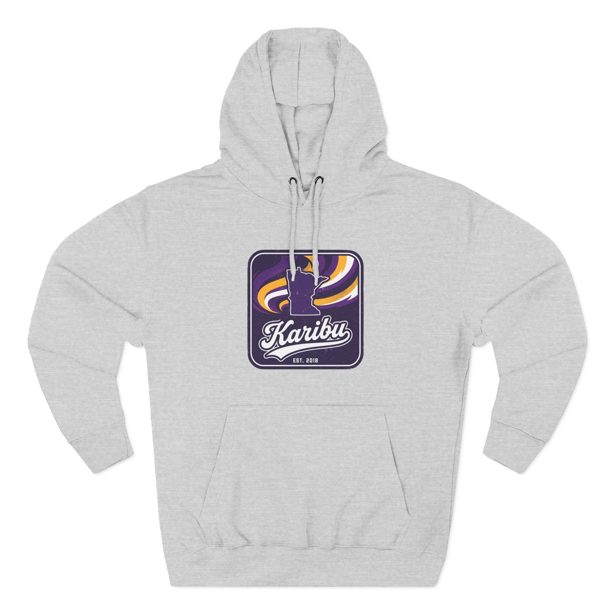 Hoodie - Karibu Retro Wave Logo Fleece Hoodie