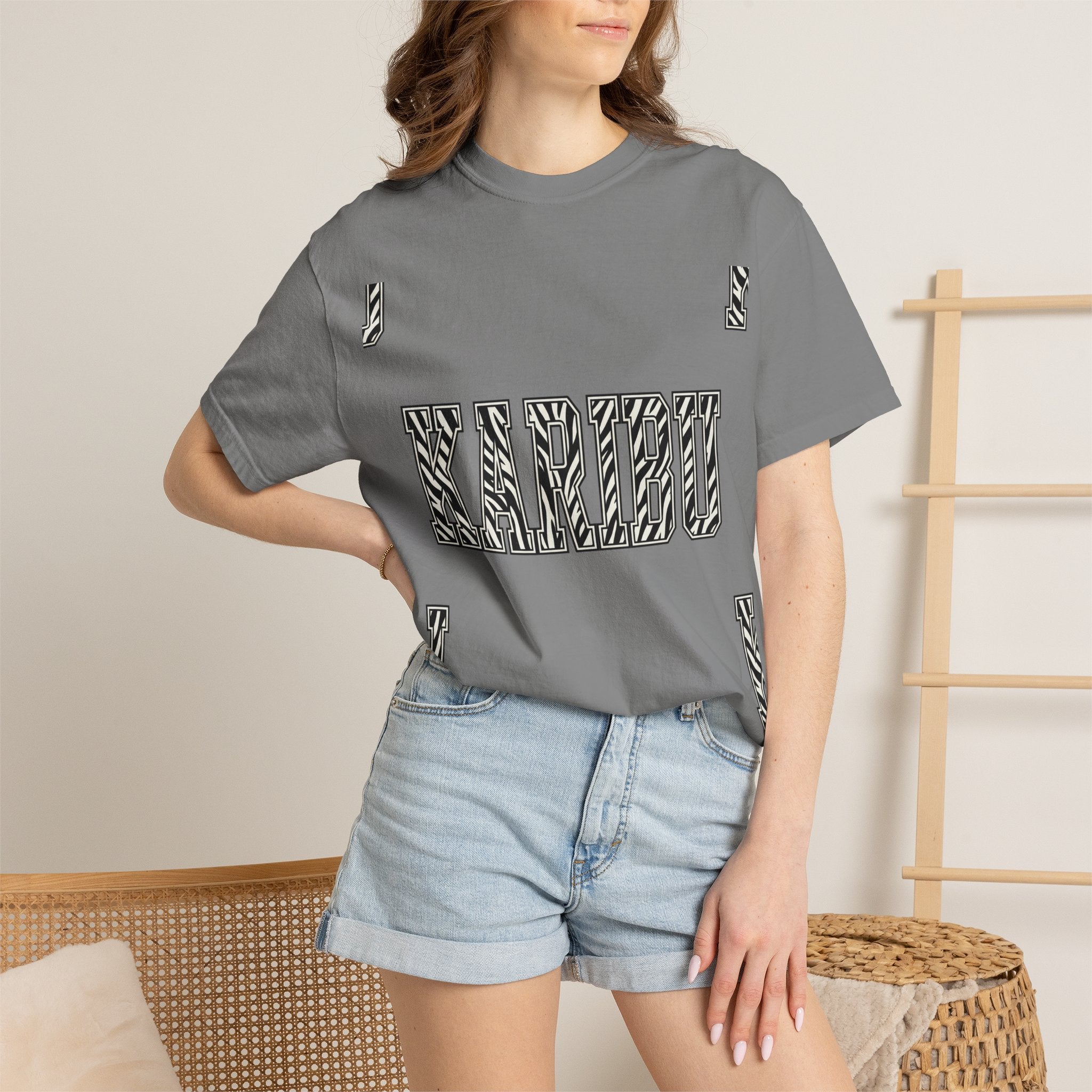 Karibu Zebra-Pattern T-Shirt