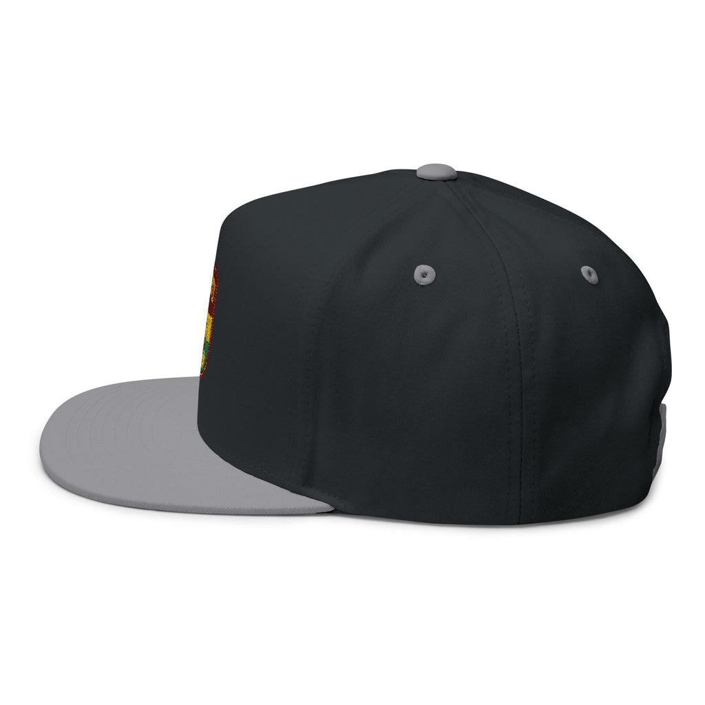 Karibu Embroidered Flat Bill Cap — African Safari Patch Snapback