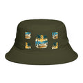 Tropical Palm Bucket Hat — Vintage Beach Sunset Design