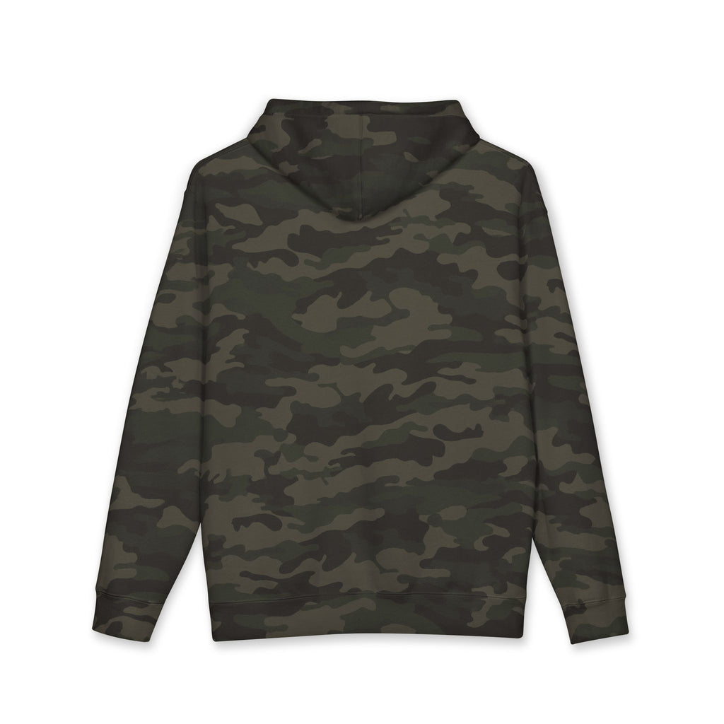 Camo Shield Hoodie — Military Chevron Crest Pullover