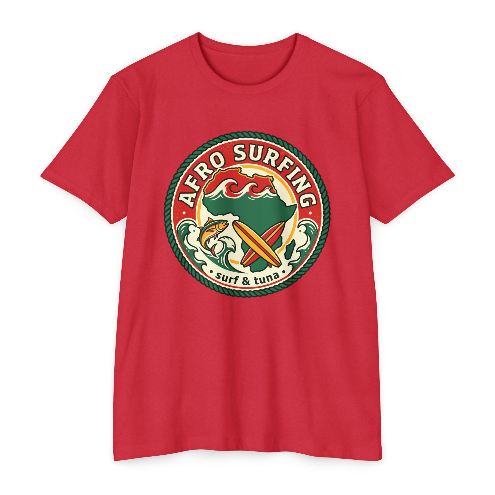 Afro Surfing Vintage Surfboard T-Shirt