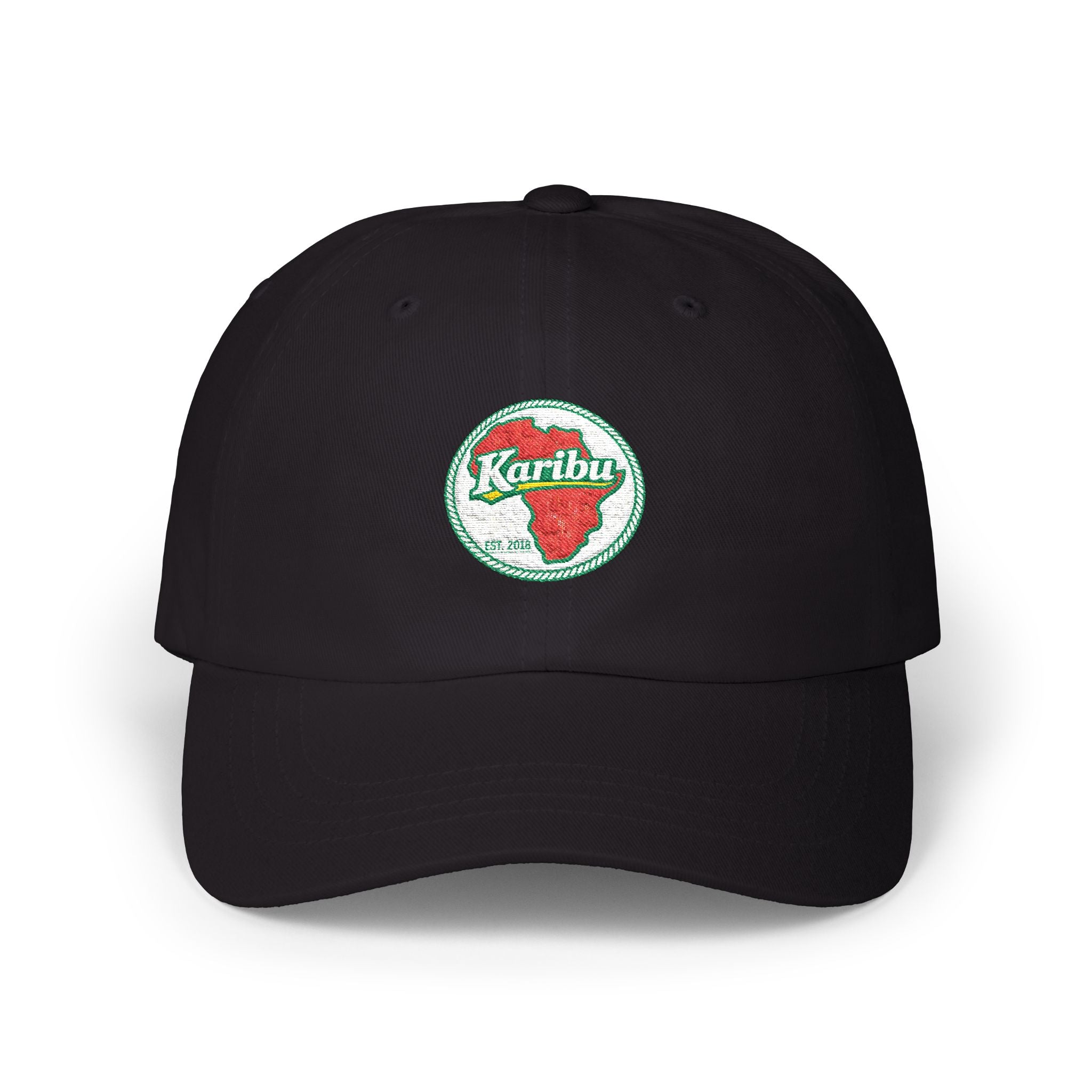 Dad Cap — Retro Strawberry 'Karibu' Embroidered Baseball Hat