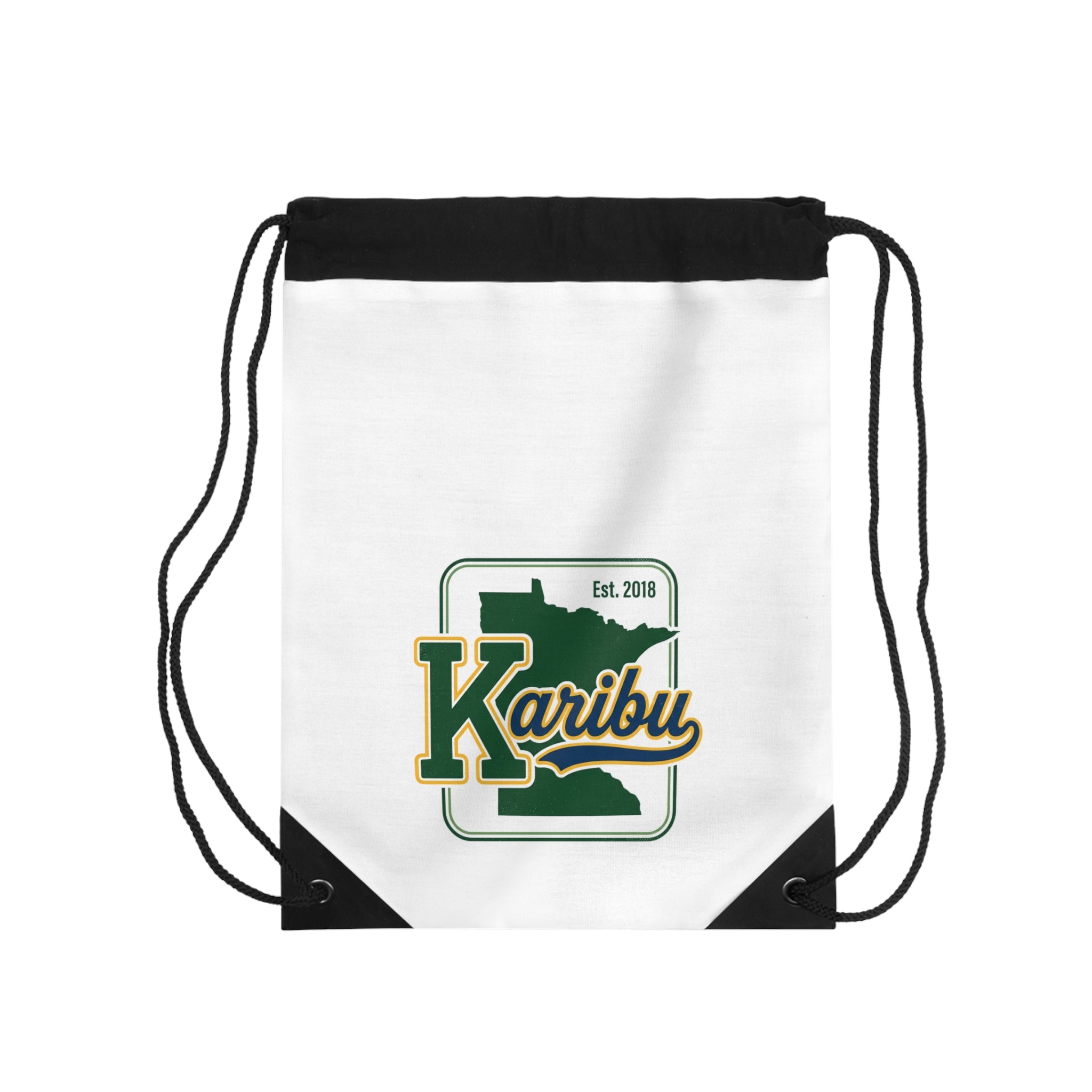 Karibu Minnesota Drawstring Bag — Retro State Pride Gym Sack (Est. 2018)