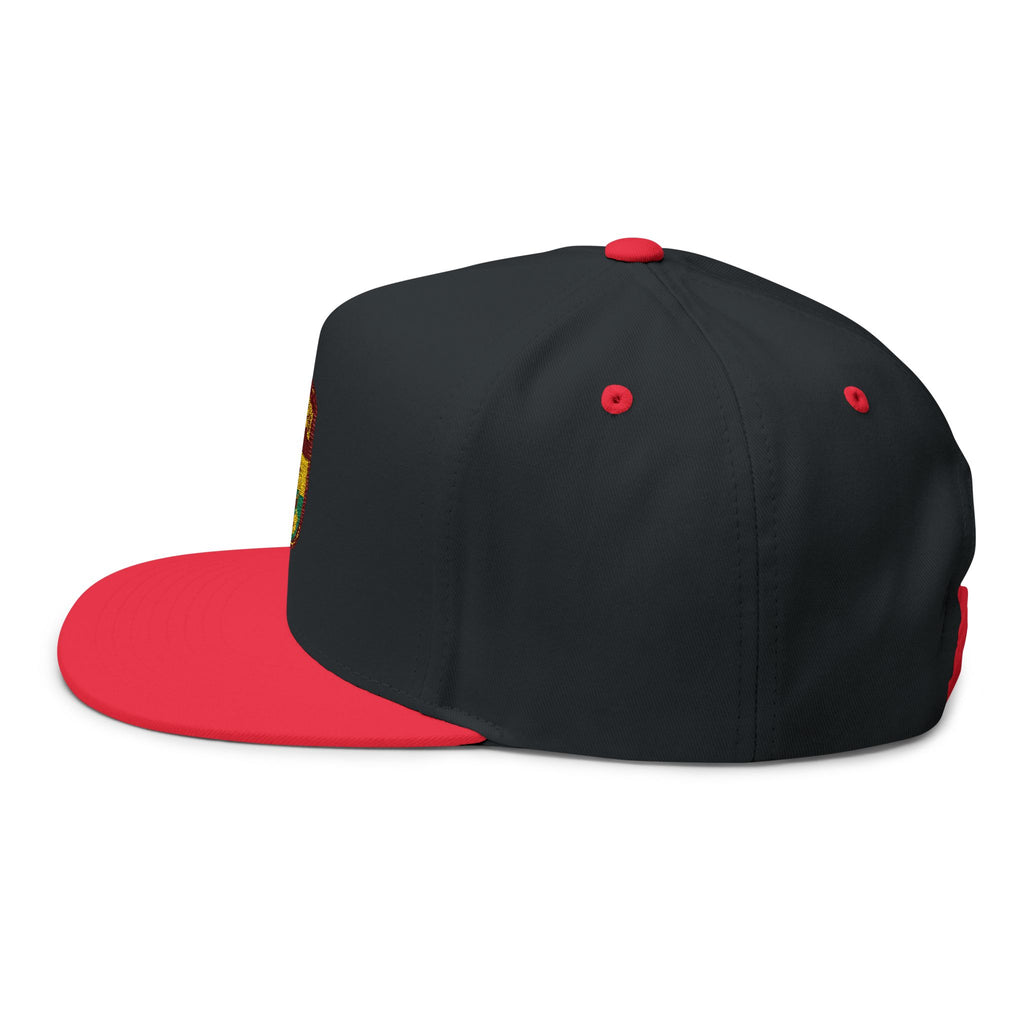 Karibu Embroidered Flat Bill Cap — African Safari Patch Snapback