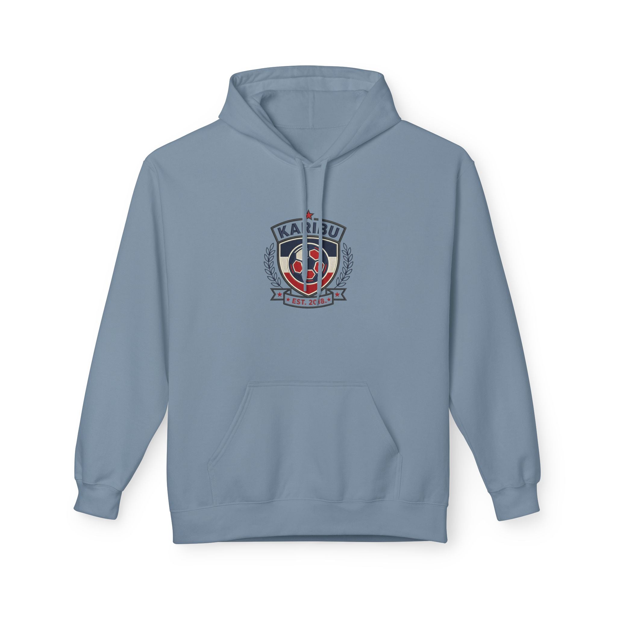 Karibu Crest Hoodie — African Welcome Emblem Pullover