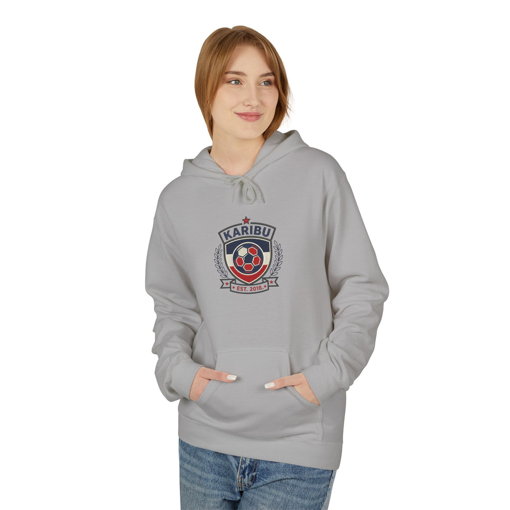 Karibu Crest Hoodie — African Welcome Emblem Pullover