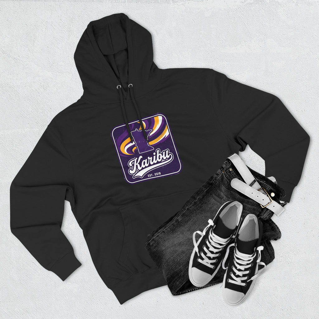 Hoodie - Karibu Retro Wave Logo Fleece Hoodie