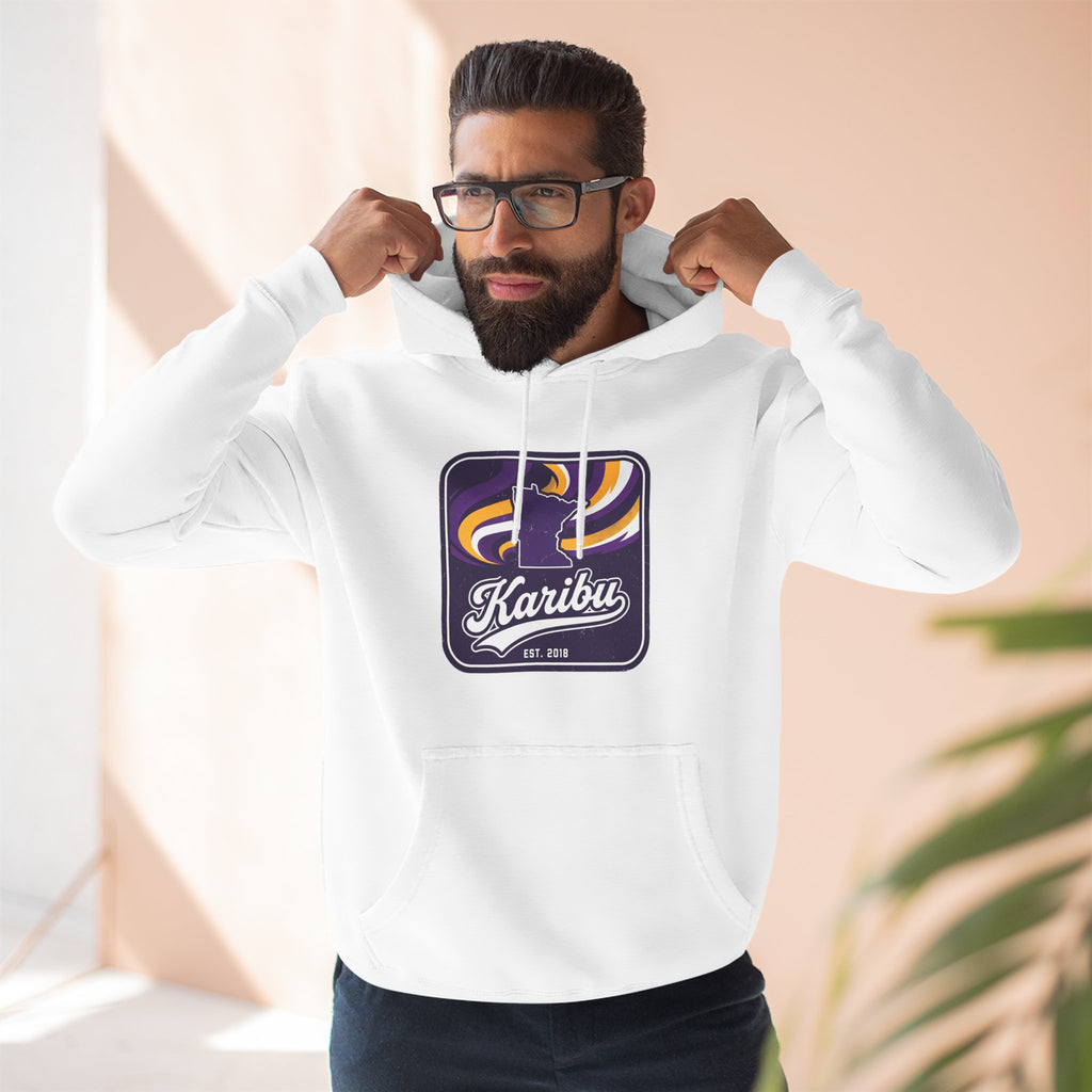 Hoodie - Karibu Retro Wave Logo Fleece Hoodie