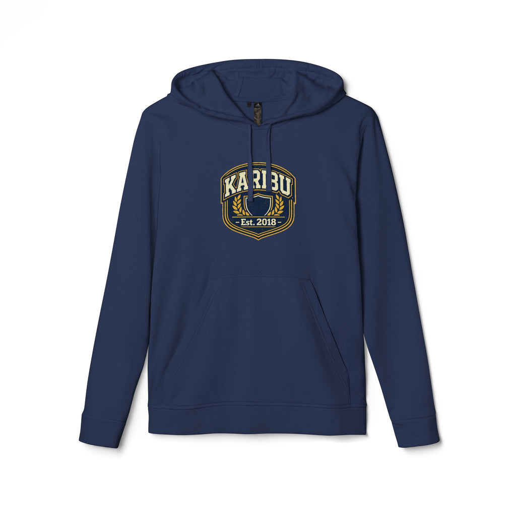 Karibu Est. 2018 Hoodie – Retro Patch Logo Fleece Hoodie