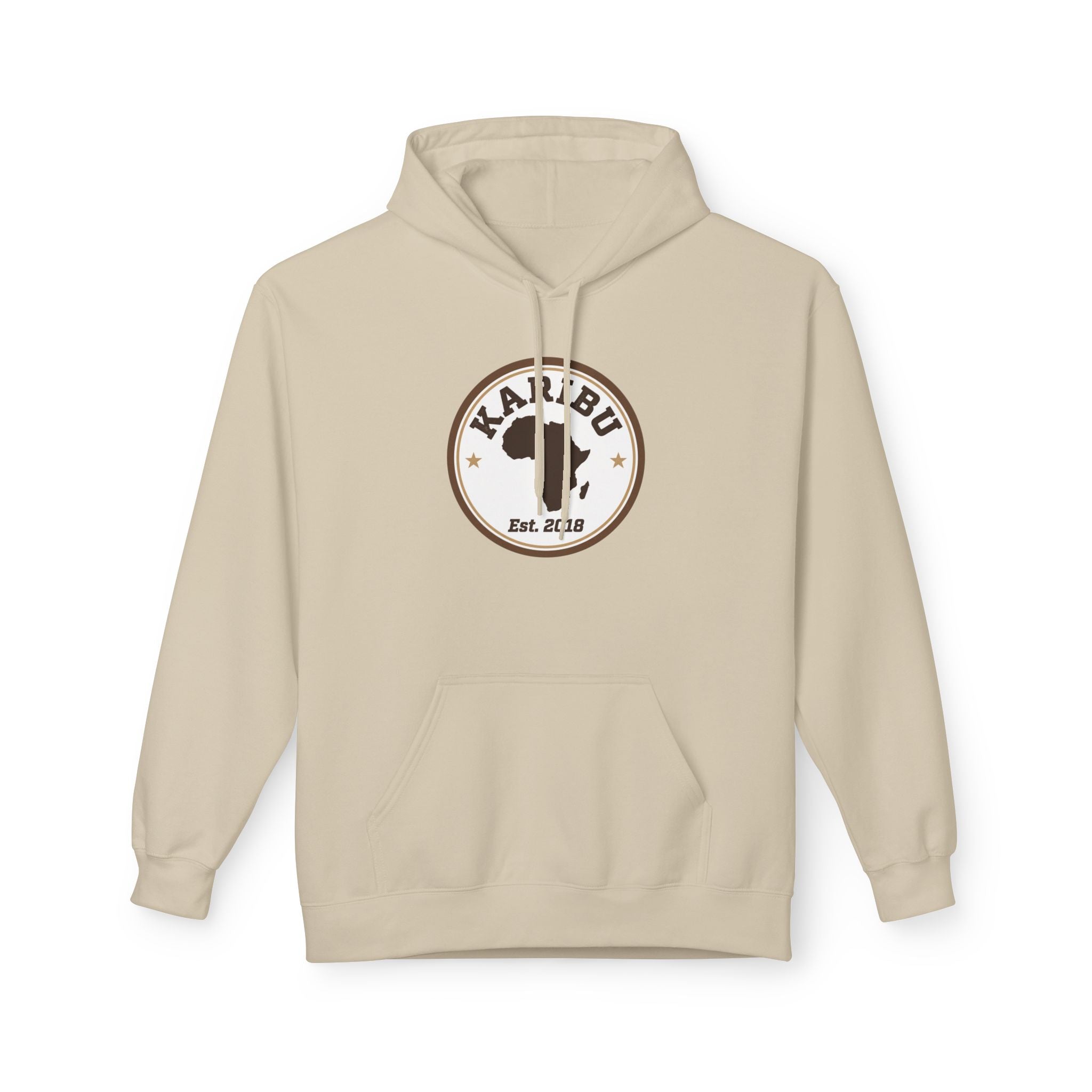 Hoodie Soft style, warm colors Karibu Vintage logo