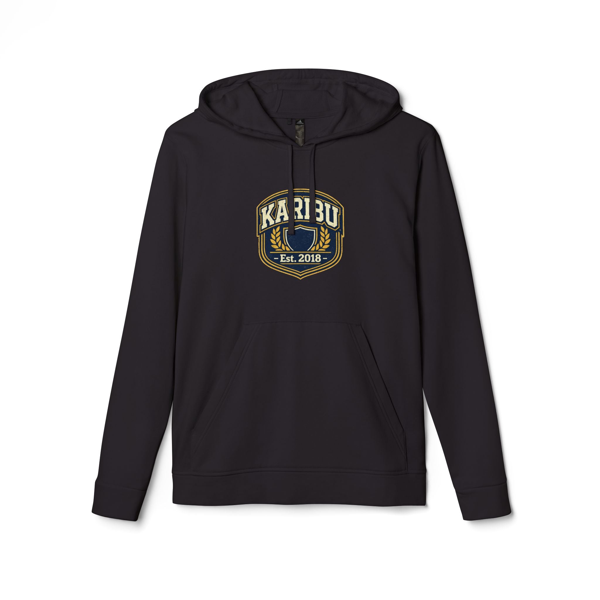 Karibu Est. 2018 Hoodie – Retro Patch Logo Fleece Hoodie