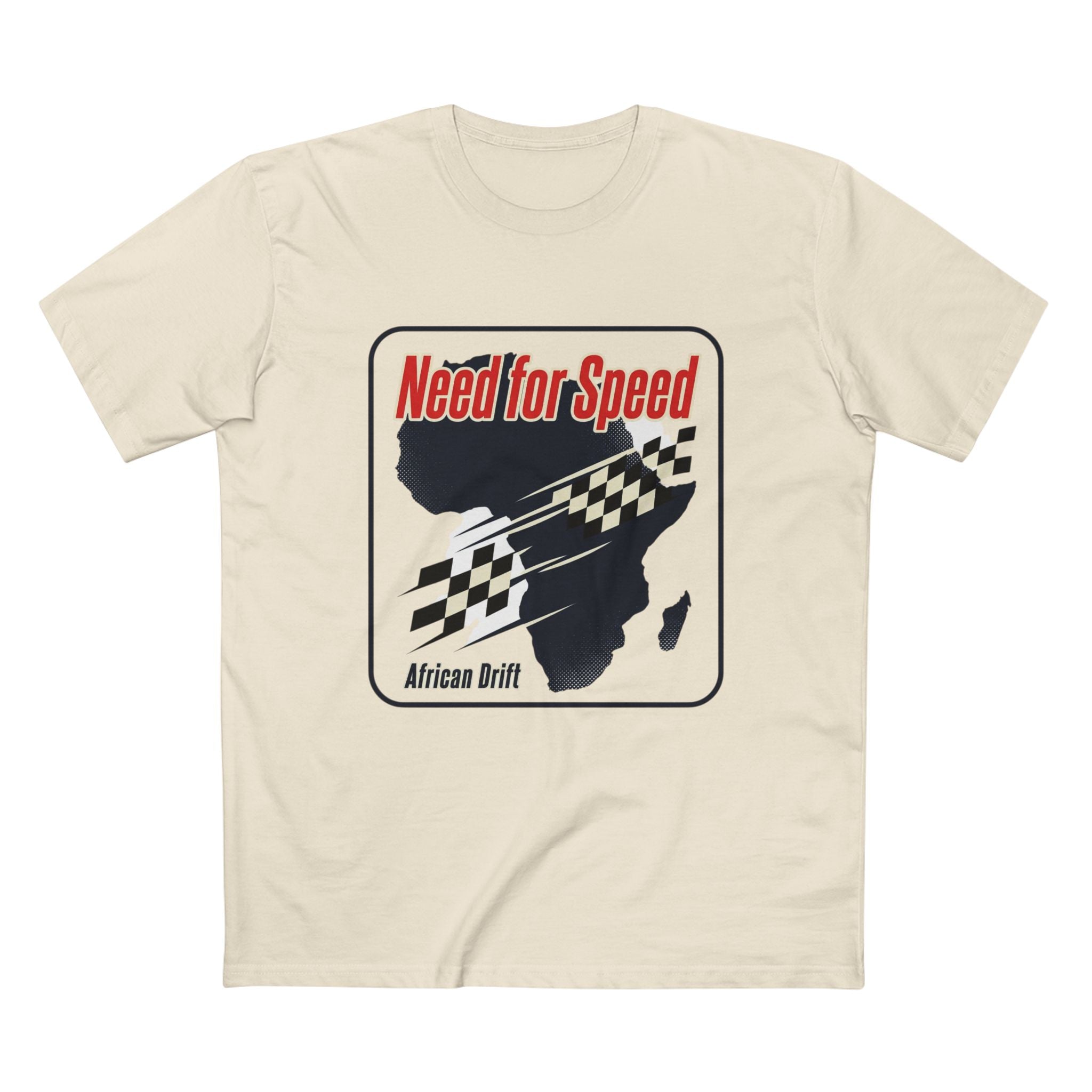 Need for Speed African Drift T‑Shirt — Racing Flag Map Graphic Tee