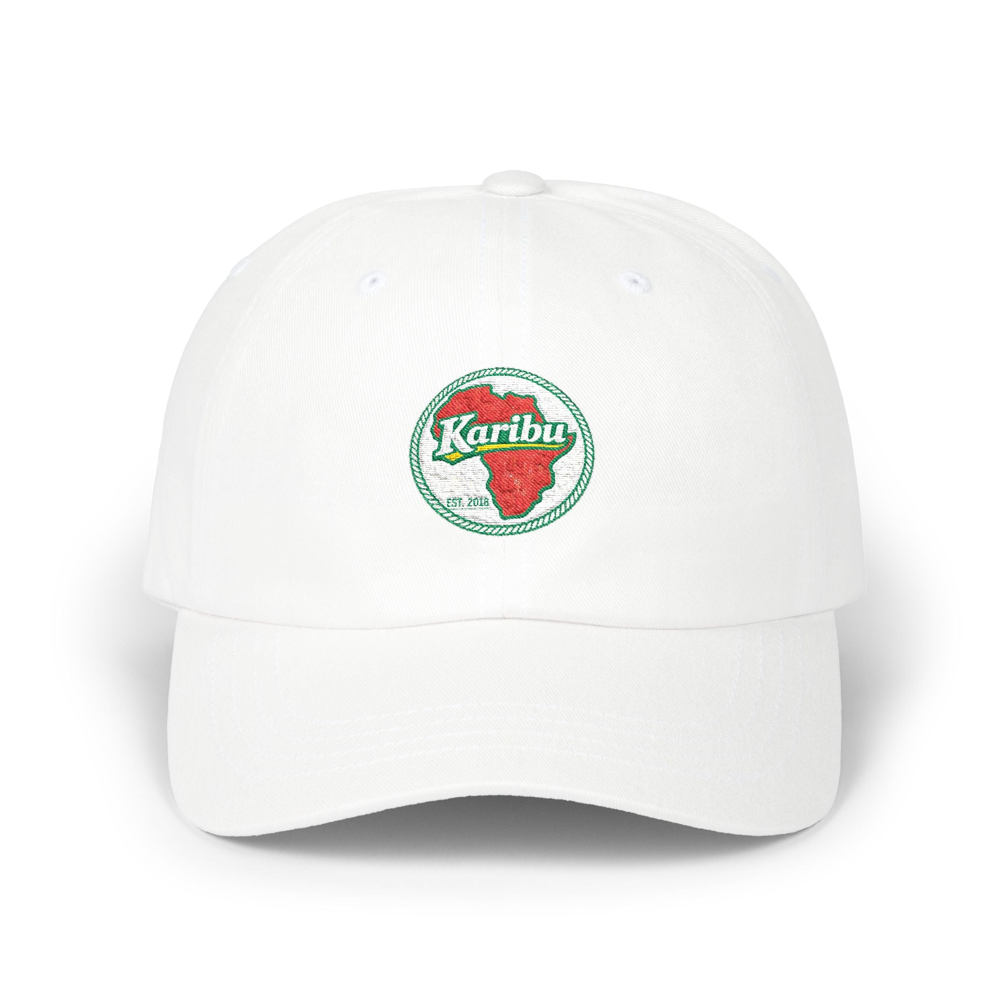 Dad Cap — Retro Strawberry 'Karibu' Embroidered Baseball Hat