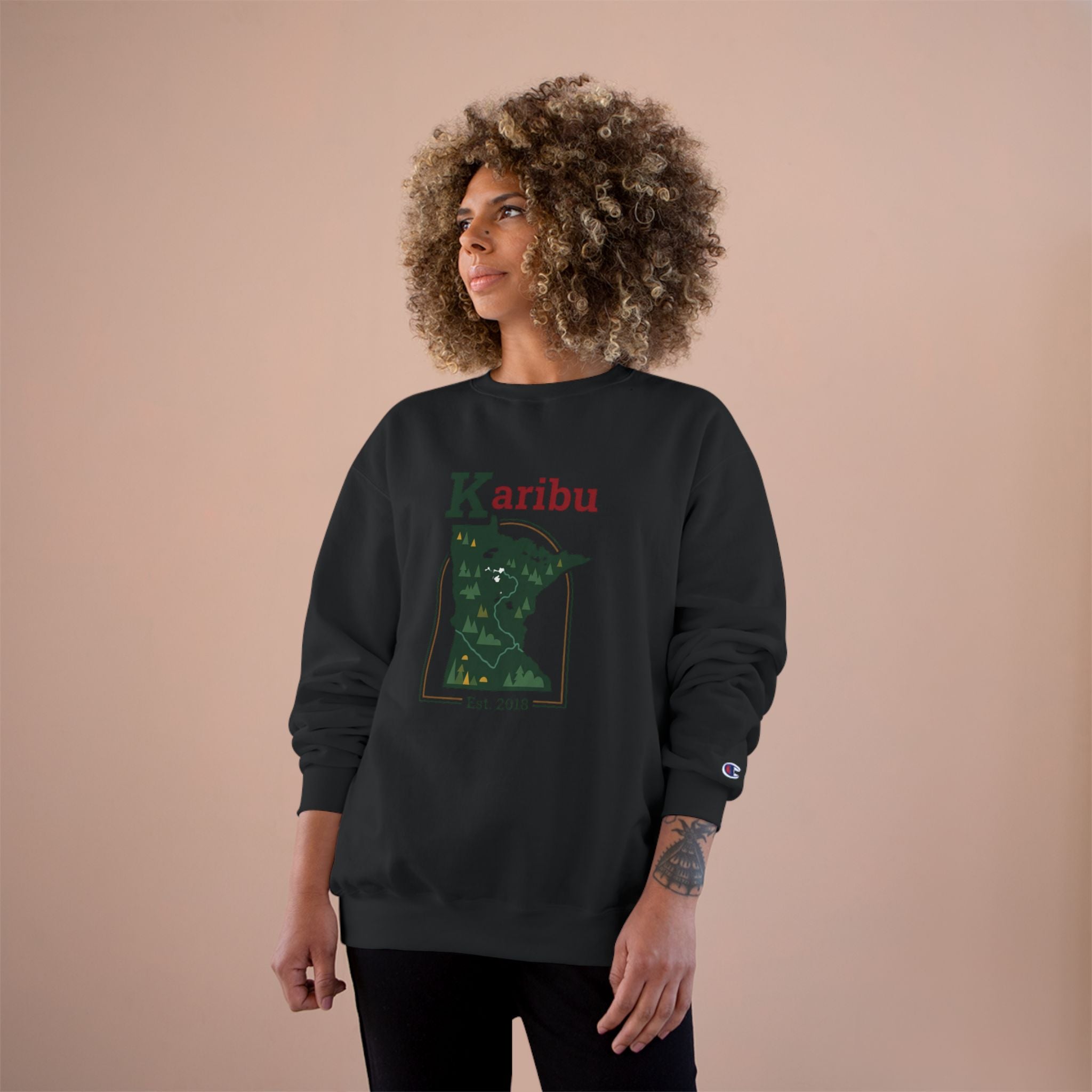 Sweatshirt — Karibu Minnesota Graphic Crewneck (Est. 2018)