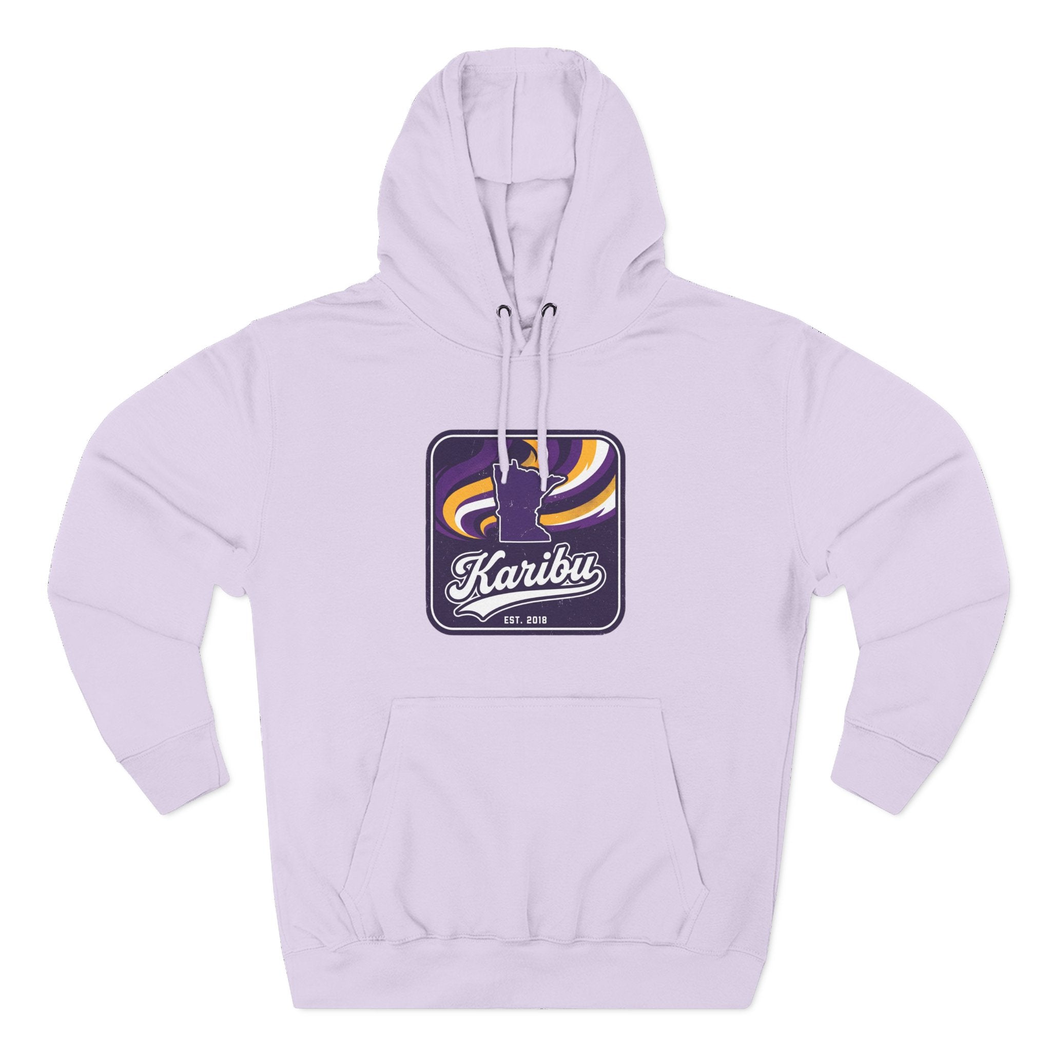 Hoodie - Karibu Retro Wave Logo Fleece Hoodie