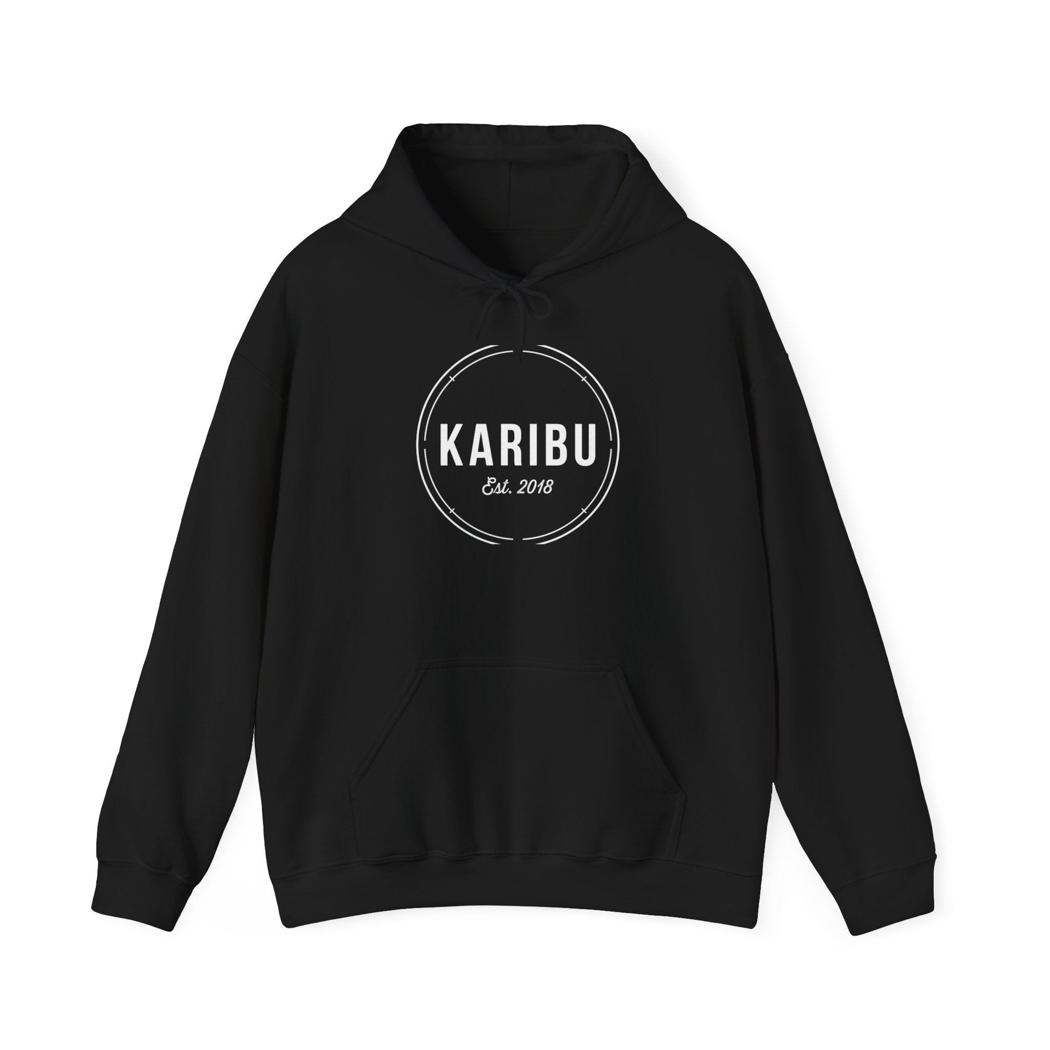 Karibu Est. 2018 Hoodie — Minimal Round Logo Pullover