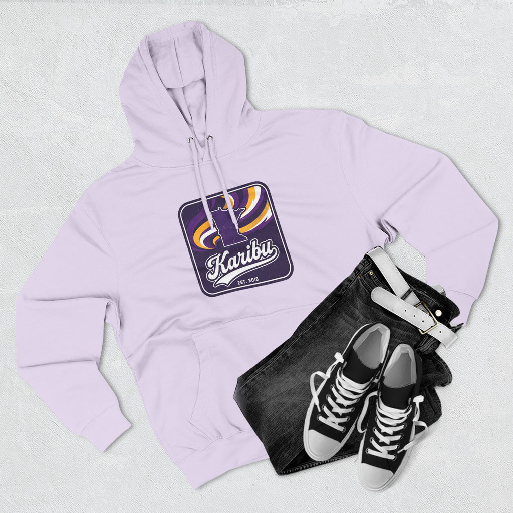 Hoodie - Karibu Retro Wave Logo Fleece Hoodie