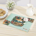 Tropical Beach Cutting Board — Hammock Sunset Design, Floral Palm Island Kitchen Decor